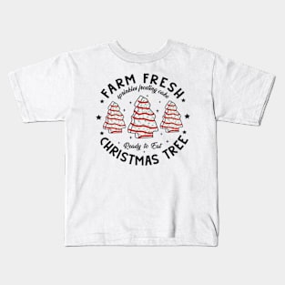 Farm Fresh Christmas Trees Cakes Kids T-Shirt